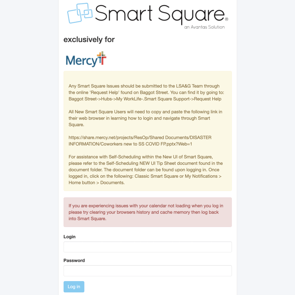 Smart Square Mercy Login Smart Square Official Mercy Employee Login 2023